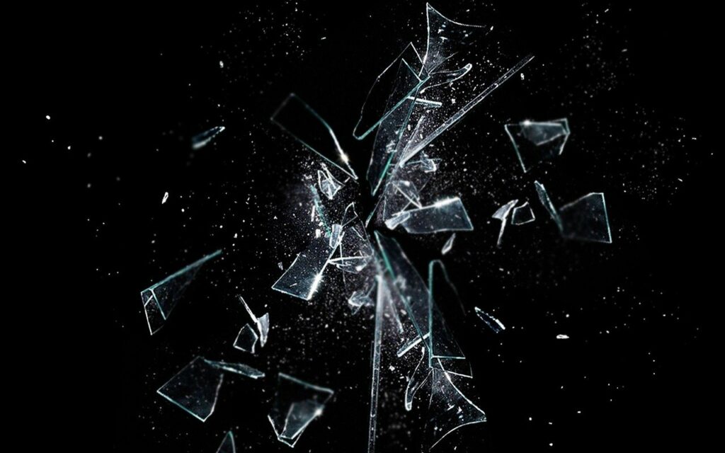 can you put broken glass in recycling bin?