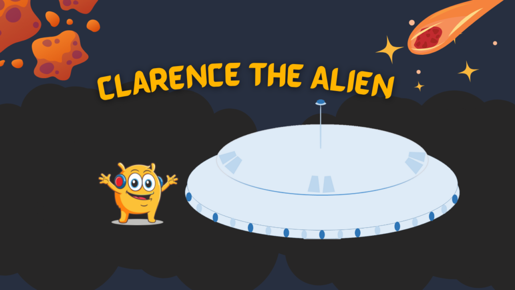 Clarence the alien and his advanced recycling technology