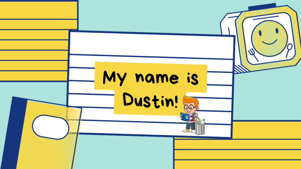 Dustin - recycle cartoon character