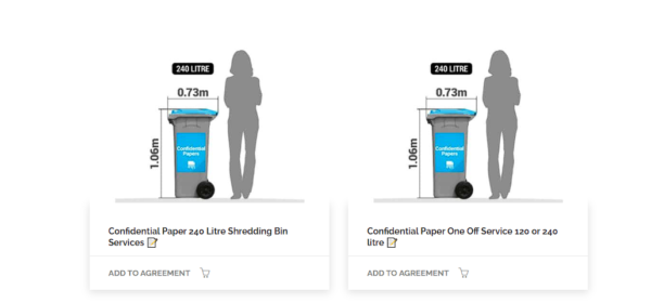 confidential paper destruction bin service