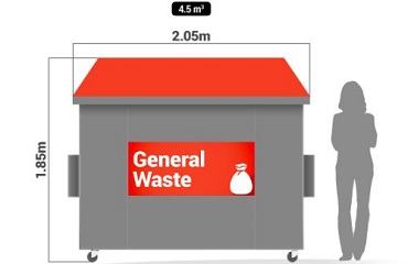 general waste collection bins - General-Waste-45M-bin-service