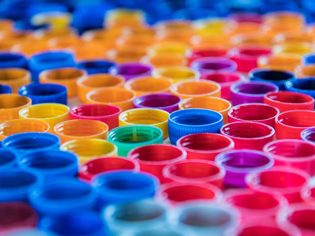 plastic-eating fungi: polypropylene water bottle caps