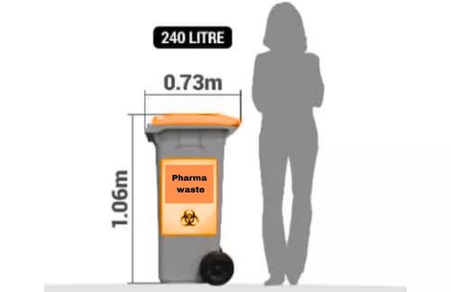 240 litre pharma waste bin