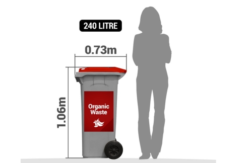 240 litre organic food waste bin