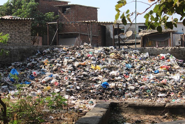 illegal rubbish dumping site